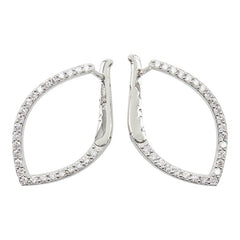 Pt950 プラチナ ダイヤ0.66ct フープピアス ピアス レディース 【中古】
