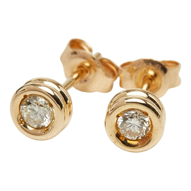 K18YG イエローゴールド ダイヤ0.20ct スタッドピアス ピアス レディース 【中古】