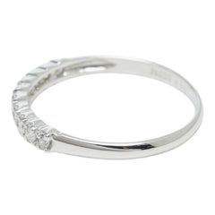 Pt900 プラチナ ダイヤ0.20ct 一文字リング リング 指輪 レディース 13号 【中古】