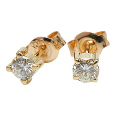 K18YG イエローゴールド ダイヤ0.26ct スタッドピアス ピアス レディース 【中古】