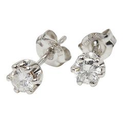 Pt900 プラチナ Pt850 プラチナ ダイヤ0.36ct ピアス レディース 【中古】