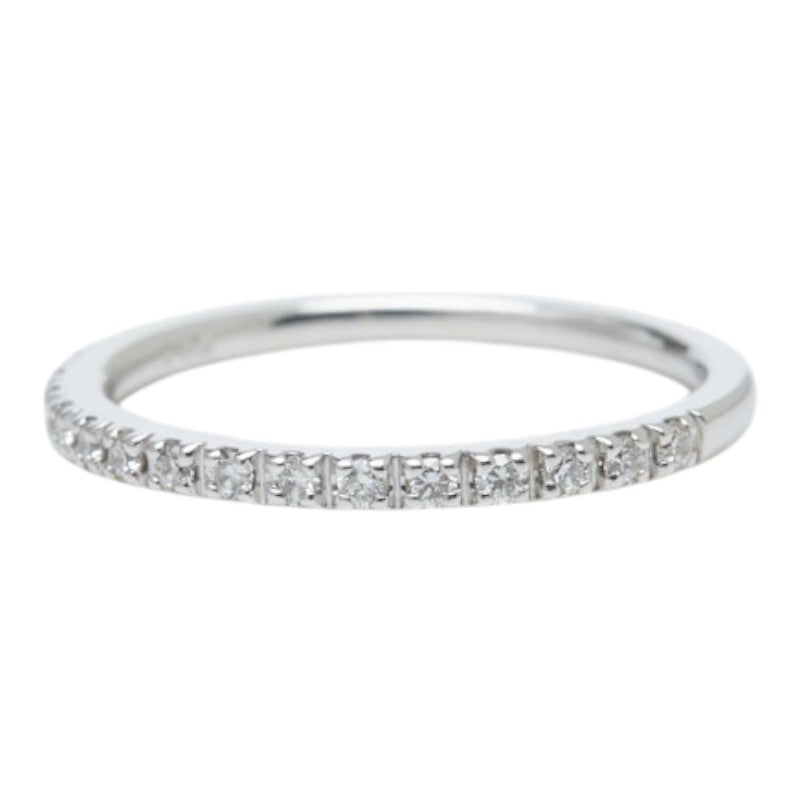 スタージュエリー K18WG ホワイトゴールド ダイヤ0.08ct ハーフエタニティ リング 指輪 レディース STAR JEWELRY 2号 【中古】