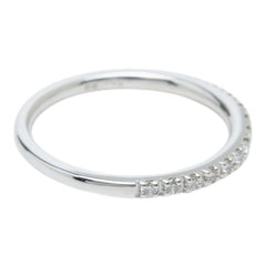 スタージュエリー K18WG ホワイトゴールド ダイヤ0.08ct ハーフエタニティ リング 指輪 レディース STAR JEWELRY 2号 【中古】