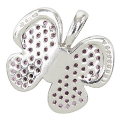 K18WG ホワイトゴールド ピンクサファイア0.96ct ダイヤ0.21ct バタフライモチーフ ペンダント ネックレス レディース 【中古】