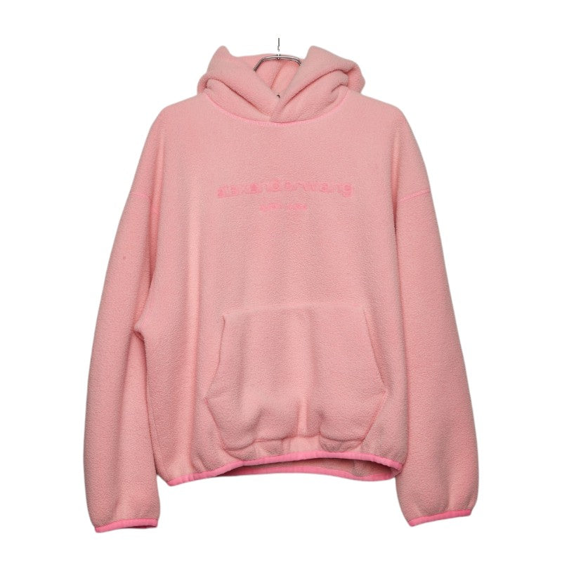 アレキサンダーワン ロゴ フリース プルオーバー パーカー UCC1231608 ピンク ポリエステル レディース Alexander Wang 【中古】