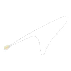 Pt950 プラチナ オパール オパール3.35ct ダイヤ0.29ct ペンダント ネックレス レディース 【中古】