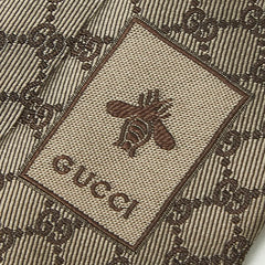 グッチ GGビー ナロータイ ハチ ネクタイ 545078 ブラウン イエロー シルク メンズ GUCCI 【中古】