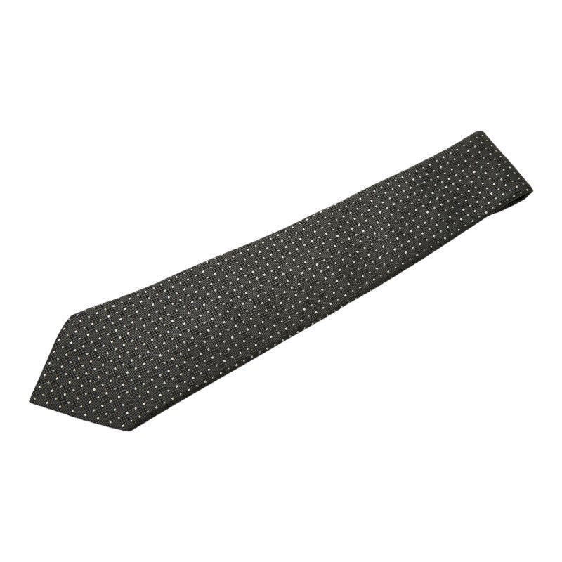 ルイ ヴィトン ダミエ ネクタイ ブラック シルク メンズ LOUIS VUITTON 【中古】