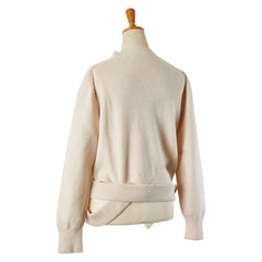 フェンディ ニット トップス サイズ：38 FZX969 ANJJ ベージュ ウール カシミヤ レディース FENDI 【中古】