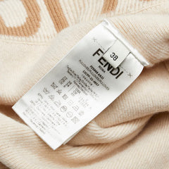 フェンディ ニット トップス サイズ：38 FZX969 ANJJ ベージュ ウール カシミヤ レディース FENDI 【中古】