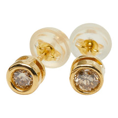 K18YG イエローゴールド ダイヤモンド ダイヤ0.24ct ピアス レディース 【中古】