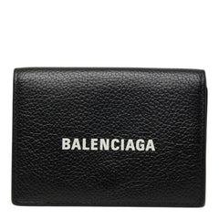 バレンシアガ キャッシュ 三つ折り財布 594312 ブラック レザー レディース BALENCIAGA 中古