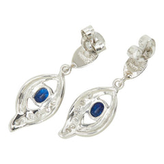 Pt850 プラチナ サファイア ダイヤモンド サファイア0.47ct ダイヤ0.12ct しずく型モチーフ 雫 ピアス レディース 中古