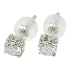 Pt900 プラチナ ダイヤモンド ダイヤ0.62ct スタッドピアス ピアス レディース 中古