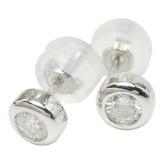 Pt900 プラチナ ダイヤモンド ダイヤ0.30ct スタッドピアス ピアス レディース 中古