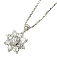 セイコー Pt900 プラチナ Pt850 プラチナ ダイヤモンド ダイヤ0.54ct 雪の結晶 スノーモチーフ ペンダント ネックレス レディース SEIKO 中古