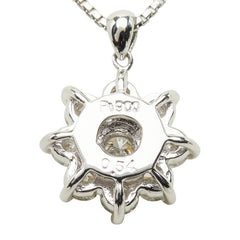 セイコー Pt900 プラチナ Pt850 プラチナ ダイヤモンド ダイヤ0.54ct 雪の結晶 スノーモチーフ ペンダント ネックレス レディース SEIKO 中古
