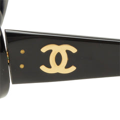 シャネル ココマーク サングラス 05974 94305 ブラック ゴールド アセテート レディース CHANEL 中古