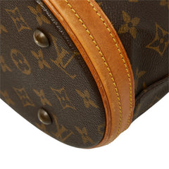 ルイ ヴィトン モノグラム バケットPM ショルダーバッグ M42238 ブラウン PVC レザー レディース LOUIS VUITTON 中古