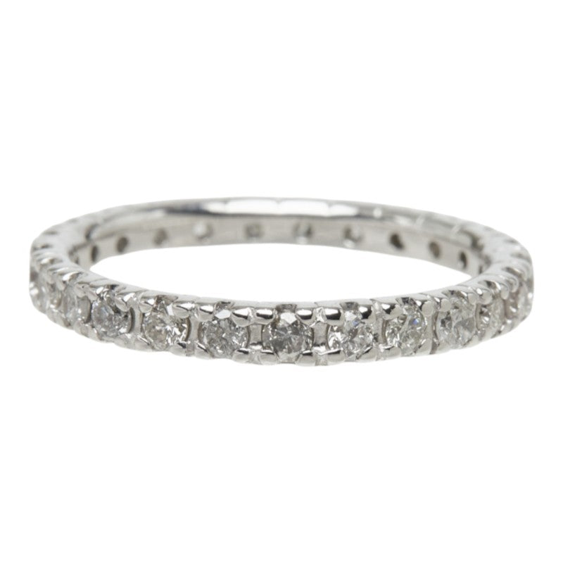ダイヤモンド K18WG ホワイトゴールド ダイヤ0.50ct フルエタニティ ピンキー リング 指輪 レディース 3号 中古