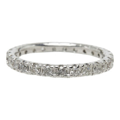 ダイヤモンド K18WG ホワイトゴールド ダイヤ0.50ct フルエタニティ ピンキー リング 指輪 レディース 3号 中古