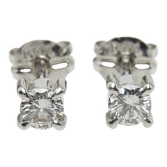 ダイヤモンド Pt900 プラチナ Pt850 プラチナ ダイヤ0.24ct スタッドピアス ピアス レディース 中古