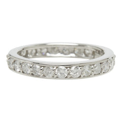 ダイヤモンド Pt900 プラチナ ダイヤ1.00ct フルエタニティ リング 指輪 レディース 9号 中古