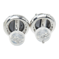 ブラックダイヤモンド ダイヤモンド K18WG ホワイトゴールド ブラックダイヤ2.25ct ダイヤ0.20ct デザインピアス ピアス レディース 中古