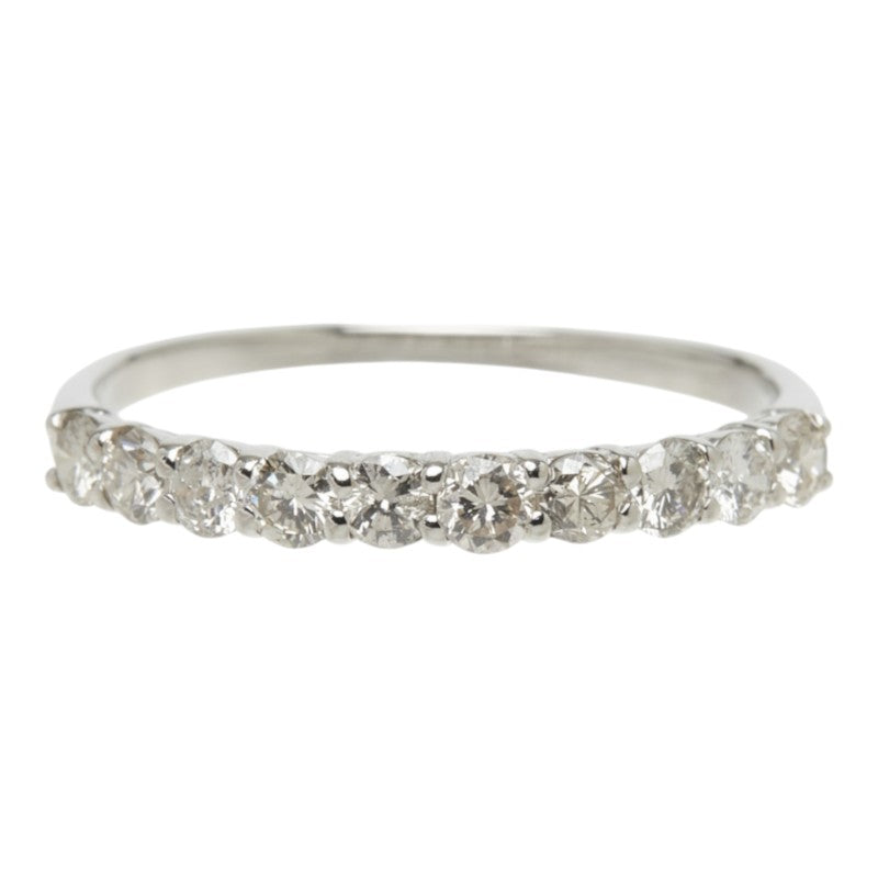 ダイヤモンド Pt900 プラチナ ダイヤ0.50ct ハーフエタニティ リング 指輪 レディース 10.5号 中古