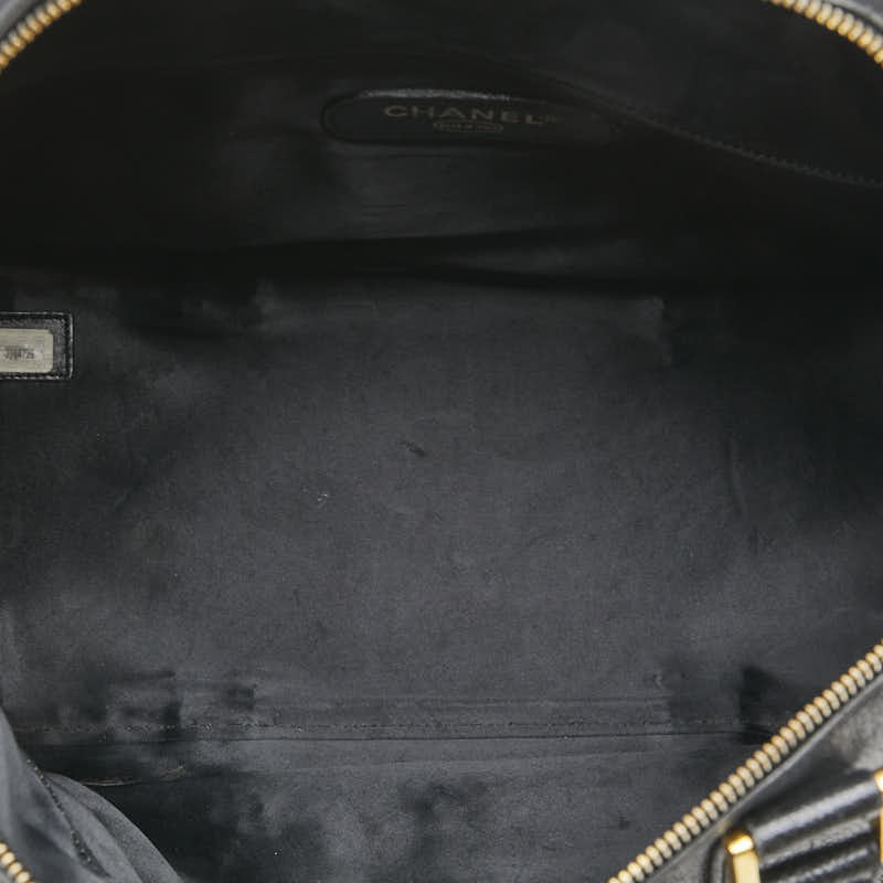 シャネル ココマーク ボストンバッグ ショルダーバッグ 2WAY ブラック キャビアスキン レディース CHANEL 【中古】