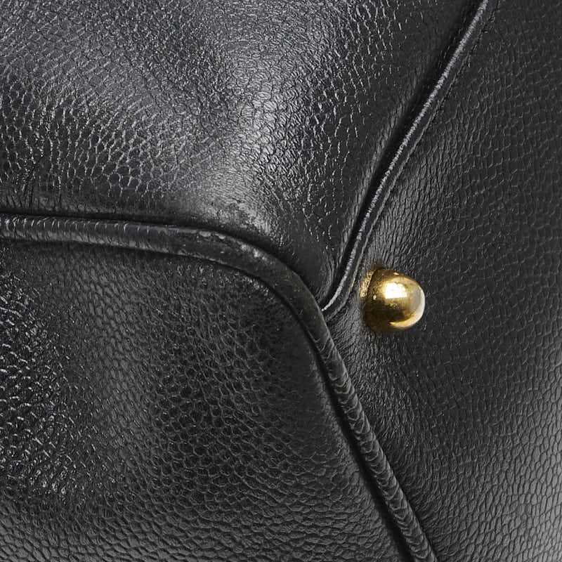 シャネル ココマーク ボストンバッグ ショルダーバッグ 2WAY ブラック キャビアスキン レディース CHANEL 【中古】