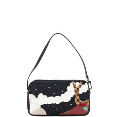 ルイ ヴィトン モノグラム サテン ポシェット コント ドゥ フェ ワンショルダーバッグ M92275 ノワール ブラック サテン レザー パテントレザー レディース LOUIS VUITTON 【中古】