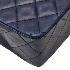 シャネル ココマーク マトラッセ チェーン ショルダーバッグ ネイビー ラムスキン レディース CHANEL 【中古】