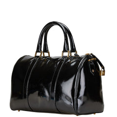 シャネル ココマーク ボストンバッグ ショルダーバッグ 2WAY ブラック パテントレザー レディース CHANEL 【中古】