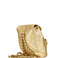 シャネル ココマーク マトラッセ リュック バックパック ゴールド ラムスキン レディース CHANEL 【中古】