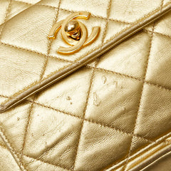 シャネル ココマーク マトラッセ リュック バックパック ゴールド ラムスキン レディース CHANEL 【中古】