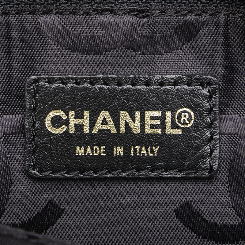 シャネル ワイルドステッチ ココマーク トートバッグ ブラック ラムスキン レディース CHANEL 【中古】