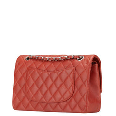 シャネル ココマーク マトラッセ25 ダブルフラップ チェーン ショルダーバッグ レッド キャビアスキン レディース CHANEL 【中古】