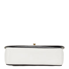 シャネル ココマーク マトラッセ チェーン ショルダーバッグ ブラック ホワイト ラムスキン レディース CHANEL 【中古】