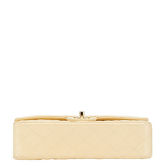 シャネル ココマーク マトラッセ25 ダブルフラップ チェーン ショルダーバッグ ベージュ ラムスキン レディース CHANEL 【中古】