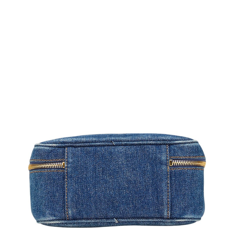 シャネル ココマーク バニティバッグ ショルダーバッグ 2WAY インディゴブルー デニム レディース CHANEL 【中古】