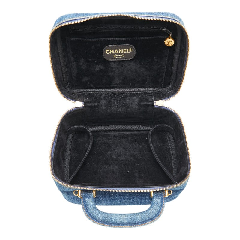 シャネル ココマーク バニティバッグ ショルダーバッグ 2WAY インディゴブルー デニム レディース CHANEL 【中古】