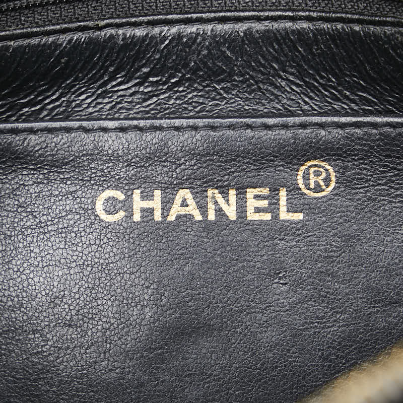 シャネル マトラッセ25 ココマーク チェーン リュック バックパック ブラック ベロア レザー レディース CHANEL 【中古】