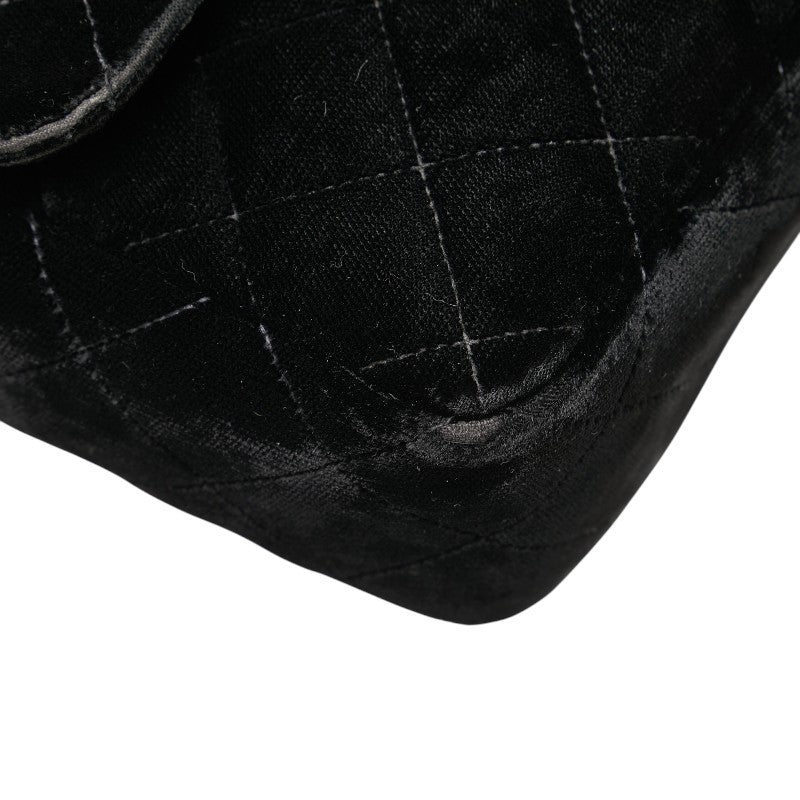 シャネル マトラッセ25 ココマーク チェーン リュック バックパック ブラック ベロア レザー レディース CHANEL 【中古】