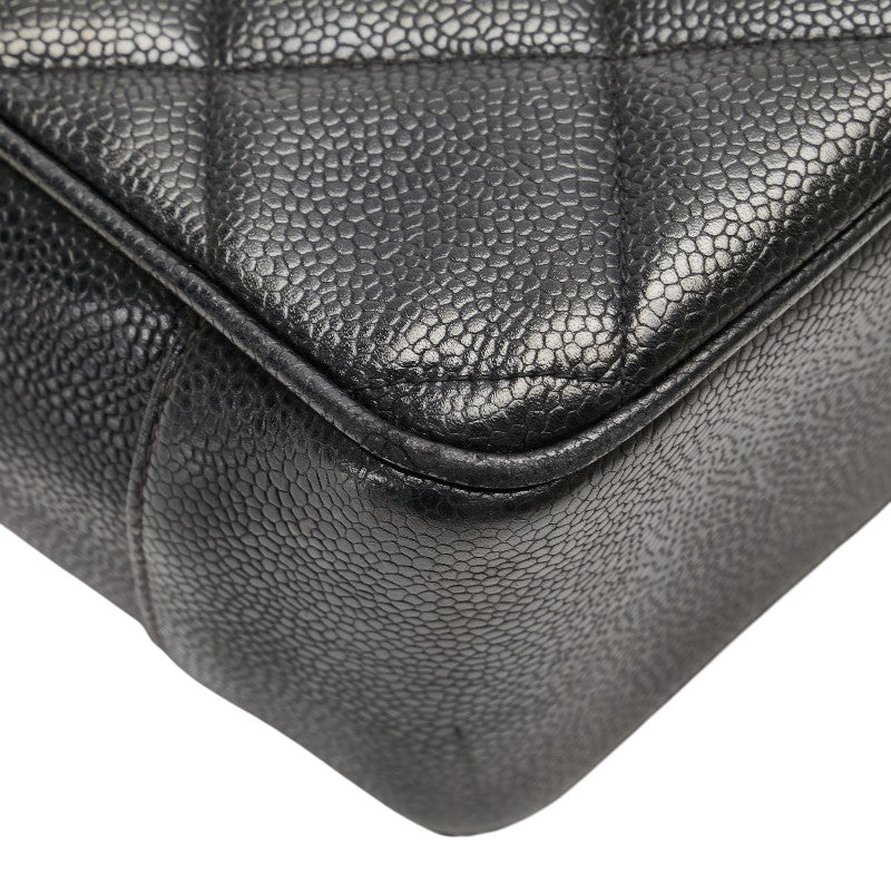 シャネル マトラッセ ココマーク チェーン トートバッグ ワンショルダーバッグ ブラック キャビアスキン レディース CHANEL 【中古】