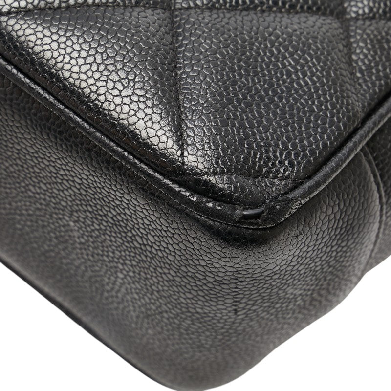 シャネル マトラッセ ココマーク チェーン トートバッグ ワンショルダーバッグ ブラック キャビアスキン レディース CHANEL 【中古】