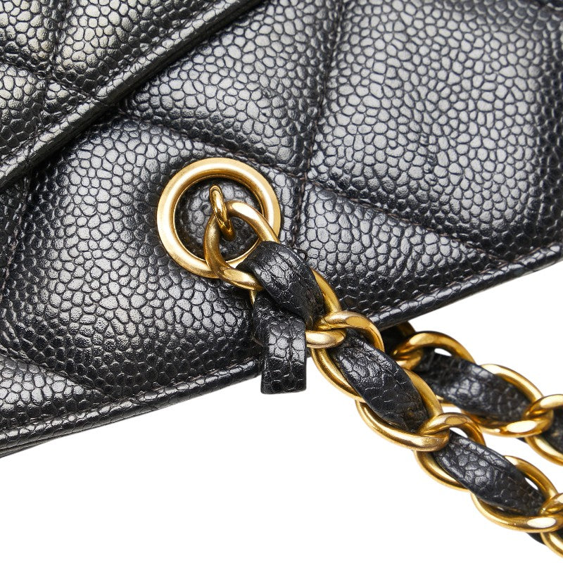 シャネル マトラッセ ココマーク チェーン トートバッグ ワンショルダーバッグ ブラック キャビアスキン レディース CHANEL 【中古】