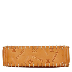 シャネル ココマーク ロゴ チェーン ショルダーバッグ ブラウン レザー レディース CHANEL 【中古】