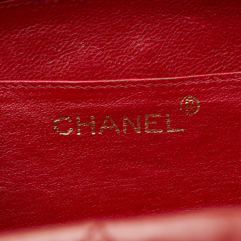 シャネル マトラッセ ココマーク ポーチ レッド ラムスキン レディース CHANEL 【中古】