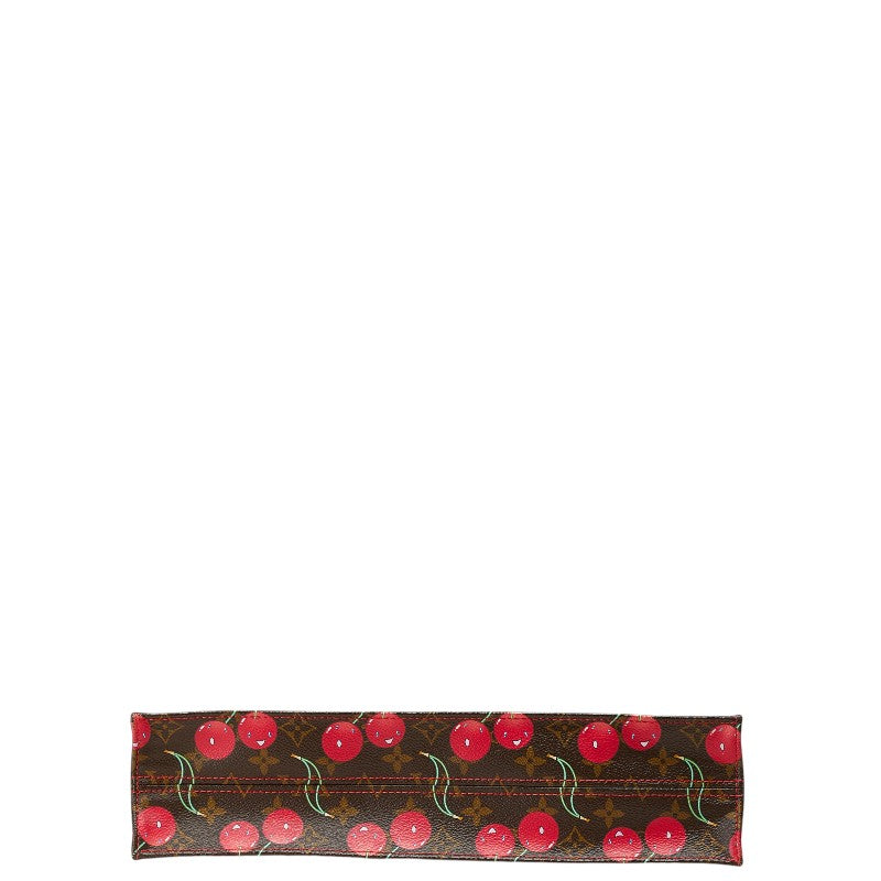ルイ ヴィトン ×村上隆 モノグラム チェリー サックプラ トートバッグ M95010 ブラウン PVC レザー レディース LOUIS VUITTON 【中古】